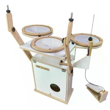 Imagem de Bateria Compacta Percubo Fast Pop Paint White compacta com estantes e 