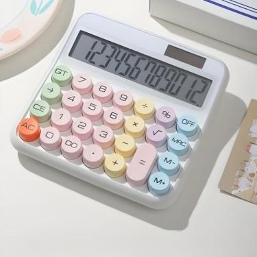 Imagem de Calculadora Degradê Kawaii Estilo Retrô 12 Dígitos Colorida AK-J039 - 