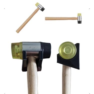Imagem de Martelo Intercambiável SU-MART2 Pontas de PVC Cabo de Madeira Ergonômico 35mm AB Mídia