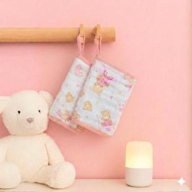 Imagem de Toalha Fraldinha de Boca Bebe Soft 100% Algodão Chupeta Absorvente Pre