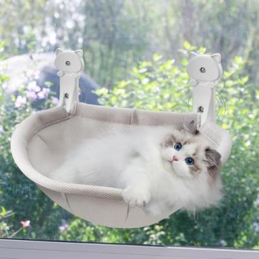 Imagem de Hamaca plegable Homegroove para gato, cama ventana 45x30 cm gris