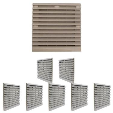 Imagem de 8 Protetores Plástico Ventilador Com Filtro 150mm Cinza - METALTEX