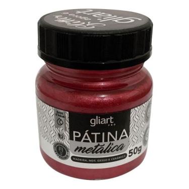 Imagem de Patina Metalica Gliart P/ Mdf Gesso Ceramica Selecione a Cor, PURPURA,