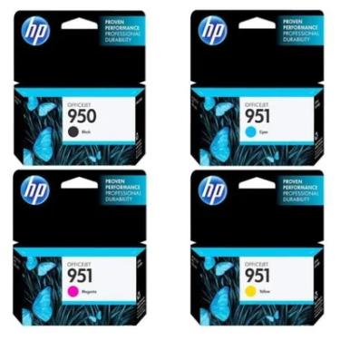 Imagem de Cartucho de Tinta Hp 950 Kit 4 Cores 8100 8600 276dw 251dw