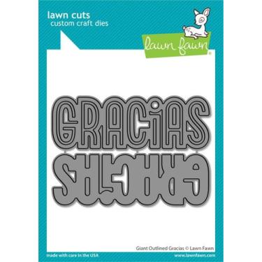Imagem de Stencil de Molde Lawn Fawn LF3448 Cortantes Gigantes Gracias