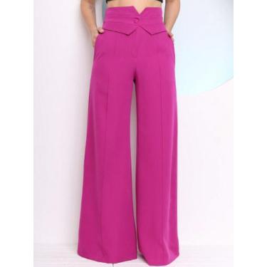Imagem de Calça Pantalona 8425 - Domi Modas, Roxo uva, G
