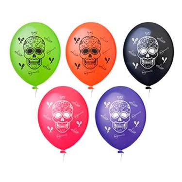 Imagem de Decoração Halloween Simples Balão Bexiga Caveira Mexicana