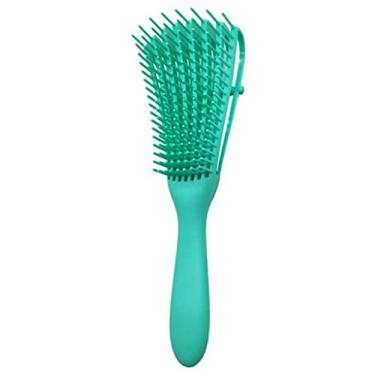 Imagem de Escova Polvo Gringa Modeladora Pente Desembaraçadora de Cachos e Lisos (Verde Agua)