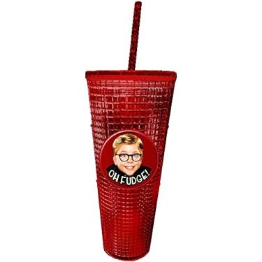 Imagem de Spoontiques Copo de diamante A Christmas Story com canudo, 590 ml