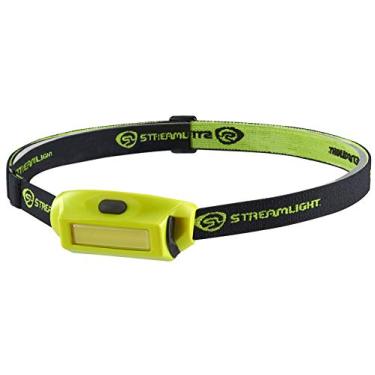 Imagem de Streamlight 61710 Bandit Pro Lanterna de cabeça de LED recarregável por USB de 180 lúmens com alça elástica de cabeça, clipe de viseira e cabo USB, amarelo