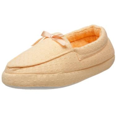 Imagem de MUK LUKS Pantufa feminina I Luv Planet Earth Waffle, Dreamsicle, Small (US Women's 5-6 M)