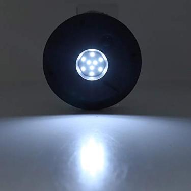 Imagem de Shanrya Material plástico 9LED luz branca à prova d'água lâmpada de cerca solar, lâmpada de calha solar, para quintal, passarela, pátio, jardim, garagem, jardim e calha