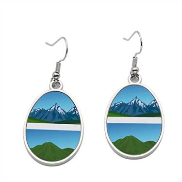 Imagem de Brinco de montanha Vector – Brincos pendurados para meninas – Presente de festa de aniversário dos namorados, Metal, Sem pedras preciosas