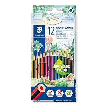 Imagem de STAEDTLER Lápis de Cor Noris 185 Sextavado, Madeira Reutilizada 12 Cores