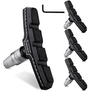 Imagem de Hyacinth 4 peças pastilhas de freio de bicicleta premium, pastilhas de freio em V de bicicleta de montanha e estrada, kit de blocos de freio de bicicleta, para chave hexagonal gratuita.