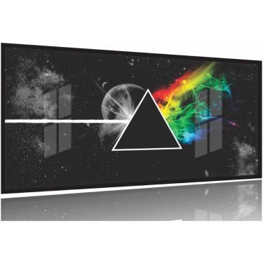 Imagem de Quadro Pink Floyd Rock Dark Side Águia 130x60 Moldura Preta 2x2