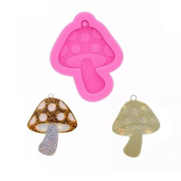 Imagem de Molde De Silicone Cogumelo Resina Chaveiro Pingente