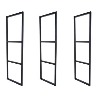 Imagem de 3 Suportes Prateleira Tripla Estilo Industrial Parede Teto