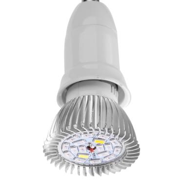 Imagem de lâmpada de planta de espectro completo,Lâmpada de cultivo LED, 85-265V 18W 18 lâmpada de cultivo LED para jardim interno hidropônico estufa suculenta flor vegetal(GU10)