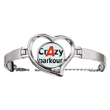 Imagem de N/A N/A Bracelete Breve Best Cool Crazy Parkour X-Sports coração joia pulseira de arame, medium, metal