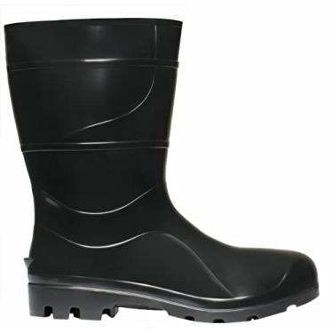 Imagem de Bota Galocha Cartom Impermeável Quintal Motoqueiro Chuva Pvc Tamanho:43;Cor:Preto