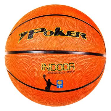 Imagem de BOLA BASQUETE POKER INDOOR MIRIM N.5 LARANJA 05783, Preto