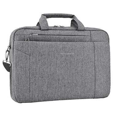 Imagem de KROSER Bolsa para laptop de 15,6 polegadas, bolsa de ombro repelente de água, bolsa para laptop, tablet, bolsa de transporte de negócios, bolsa para laptop para mulheres e homens - cinza