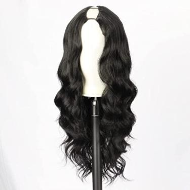 Imagem de Perucas JAMBHALA Longas Retas para Mulheres Peruca Sintética de Cabelo Macio Natural para Diário/Festa/Cosplay 66 CM Preto