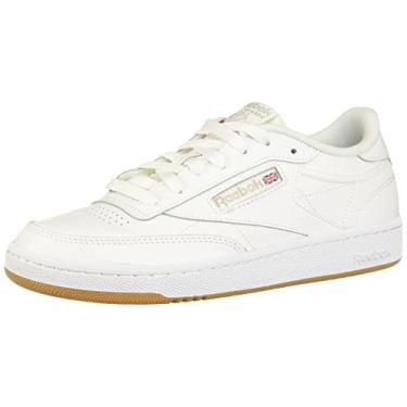 Imagem de Reebok Tênis de caminhada feminino Club C 85, Branco (branco/cinza claro/chiclete 0), 40