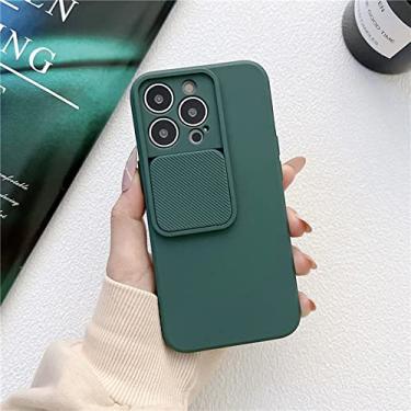 Imagem de Deslize Fechar Capa de TPU Macia de Proteção de Câmera para iPhone 13 12 11 Pro XS Max X XR 7 8 Plus SE2020 Capa de Silicone de Cor Sólida Coque,b,Para iPone SE 2020
