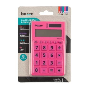 Imagem de Calculadora De Bolso, Bazze, 8 Dígitos, Color Office, Rosa