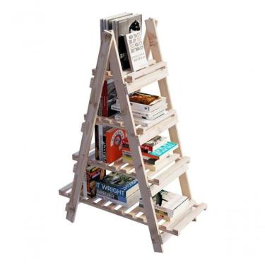 Imagem de Livreiro Vertical Triangular Treliça 4 Prateleiras 
