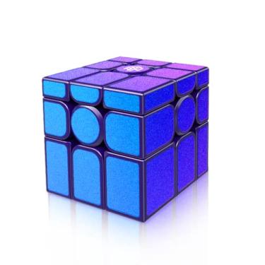 Imagem de cuberspeed Gan Mirror Cube Roxo 3x3 M Speed Cube Purple Gan Mirror Blocks Quebra-cabeça de cubo magnético