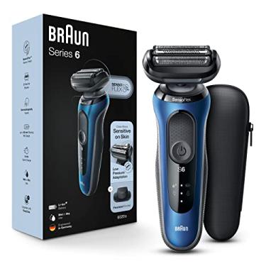 Imagem de Braun Barbeador elétrico para homens, Série 6 6020s SensoFlex lâmina molhada e seca com aparador de barba de precisão, recarregável com estojo de viagem