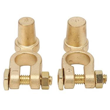 Imagem de Terminal de cabo de bateria Qiilu 1 par SAE para JIS Conector de terminal de bateria de carro Positivo Negativo Terminal de bateria superior para automóvel