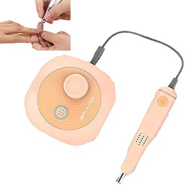 Imagem de Yajun Ferramentas de arte de unhas de manicure, kit de máquina de perfuração elétrica de unhas, conjunto de pedicure portátil para unhas de gel acrílico, máquina de polimento de dedos, laranja