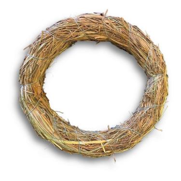 Imagem de Kit 3 Guirlandas Rafia 20 Cm Palha Crua Para Decorar Pequena Nº2 Natal Páscoa Artesanato 