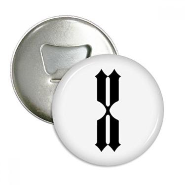 Imagem de Algarismos romanos dez em silhueta preta abridor de garrafas ímã de geladeira emblema multifuncional