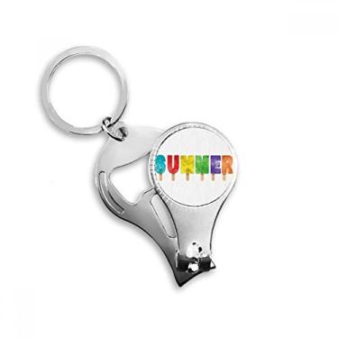 Imagem de Palavra inglesa verão picolés sorvete alicate anel chaveiro abridor de garrafas cortador