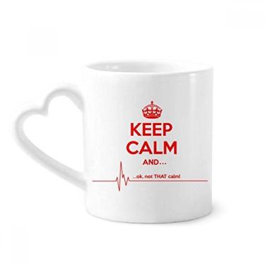 Imagem de Caneca Keep Calm Vermelha Preta Café Cerâmica Copos Copo de Coração de Vidro