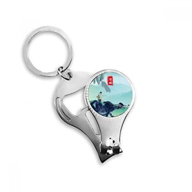 Imagem de Excited Insetos Twenty Four Solar Term Nail Nipper Ring Chaveiro Abridor de Garrafas Clipper