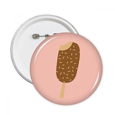 Imagem de Broche redondo de chocolate crocante doce sorvete, broches, emblema, acessório, decoração, 5 peças