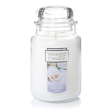 Imagem de Yankee Candle Vela de pavio único perfumada para dia de casamento, frasco grande clássico de 650 ml, mais de 110 horas de tempo de queima