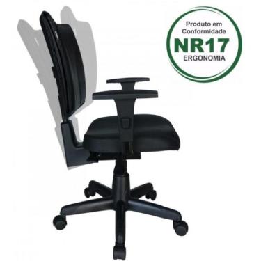 Imagem de Cadeira Executiva Back System Be-One Com Braços Reguláveis - Cor Preta