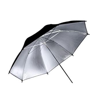 Imagem de Sombrinha 91cm Refletora Preta e Prata Greika BS-36 Para Estúdio Fotográfico