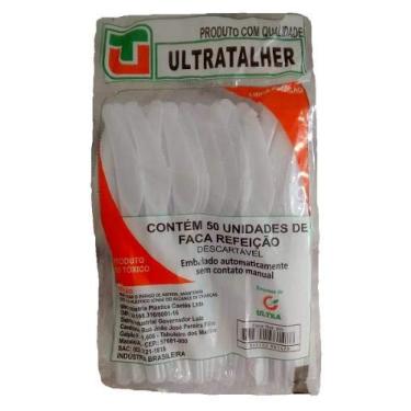 Imagem de Faca Refeição Descartavel Branco 16cm Ultratalher C/1000