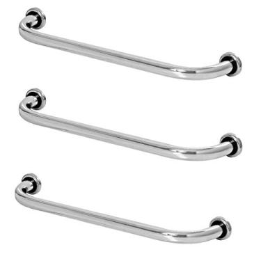 Imagem de Kit 3 Barras De Apoio Para Banheiro Idoso 30cm 40cm 60cm