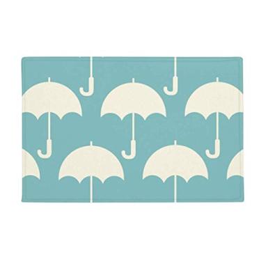 Imagem de DIYthinker Guarda-chuva branco padrão de clima tapete antiderrapante tapete para porta de banheiro