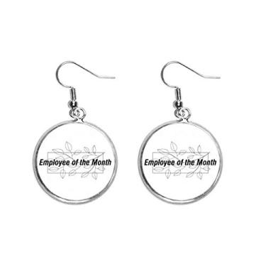 Imagem de Brincos femininos pendentes de prata com flores de linha empregada