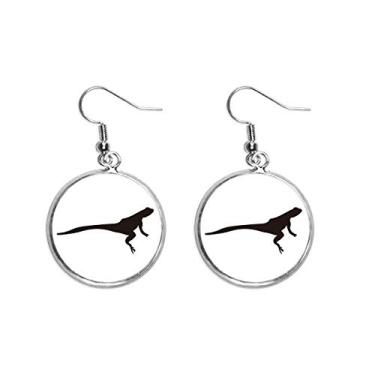 Imagem de Brinco Lizad preto com pingente de orelha de animal, joia feminina